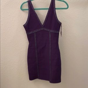 Purple bodycon dress